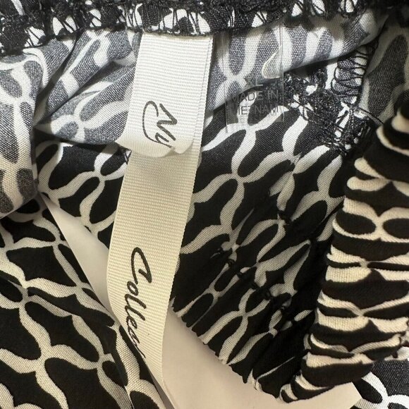 NY Collection Womens XL High Rise Printed Slim Pull On Pleated Front Pants NWT - Picture 10 of 12